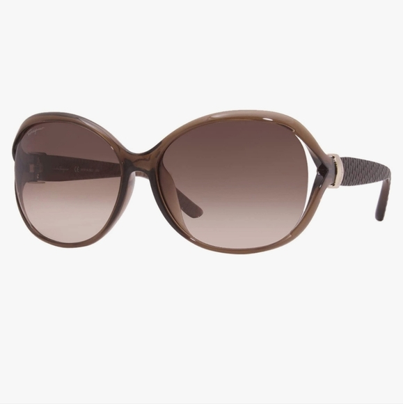 NWT$285 Salvatore Ferragamo SF770SA 213  Brown Gradient 61mm-15-135 Sunglasses - Picture 3 of 16
